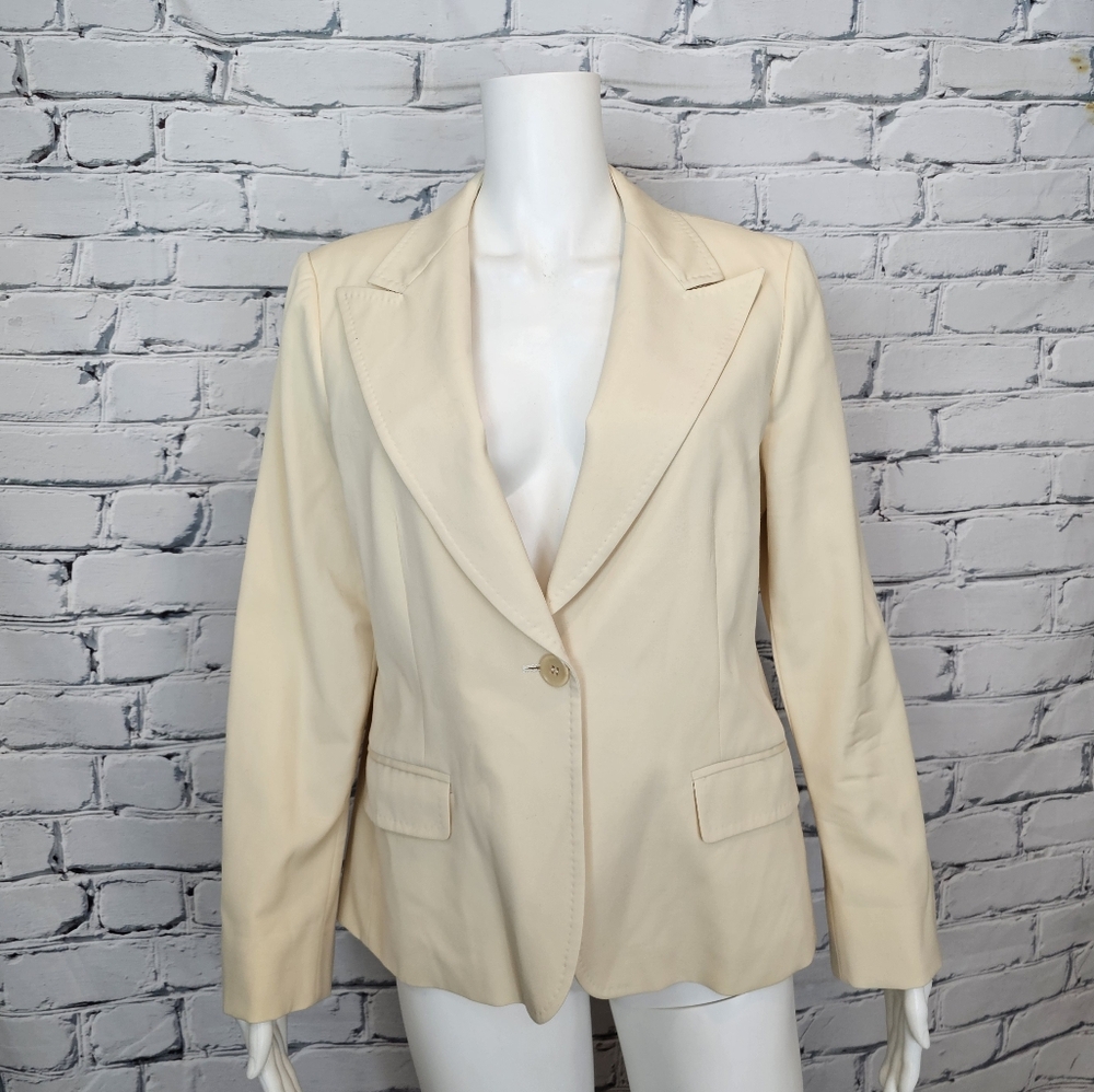Max Mara Vintage Cream Wool Blazer